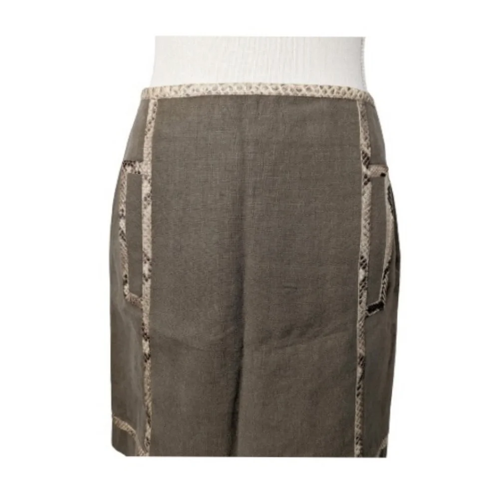 Michael Kors Python Trim Hemp Skirt 2